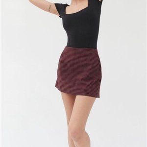 Urban Outfitters Red/Black Gingham/Plaid Skirt